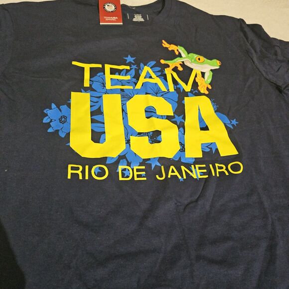 Team Apparel Team USA T-Shirts Rio de Janeiro Olympics Adult Men Sz XL‎ Blue - Picture 2 of 6